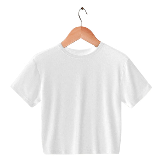 "Basic But Bold – White Crop Tee