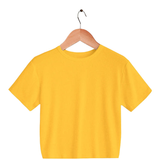 Pack of 4 Women’s Crop Top T-Shirts – Cotton Crop Tops Bundle in Multiple Colors